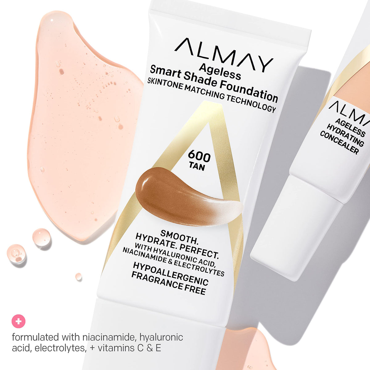 Almay Smart Shade Ageless Foundation, 50 Fair, 1 fl oz Almay