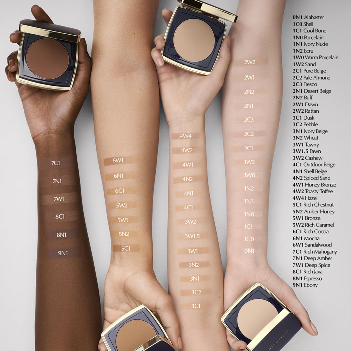 Estée Lauder Double Wear 12-Hour Stay-in-Place Matte Powder Foundation | Controls Oil & Shine, 0.39 Ounce, 2C3 Fresco Estée Lauder