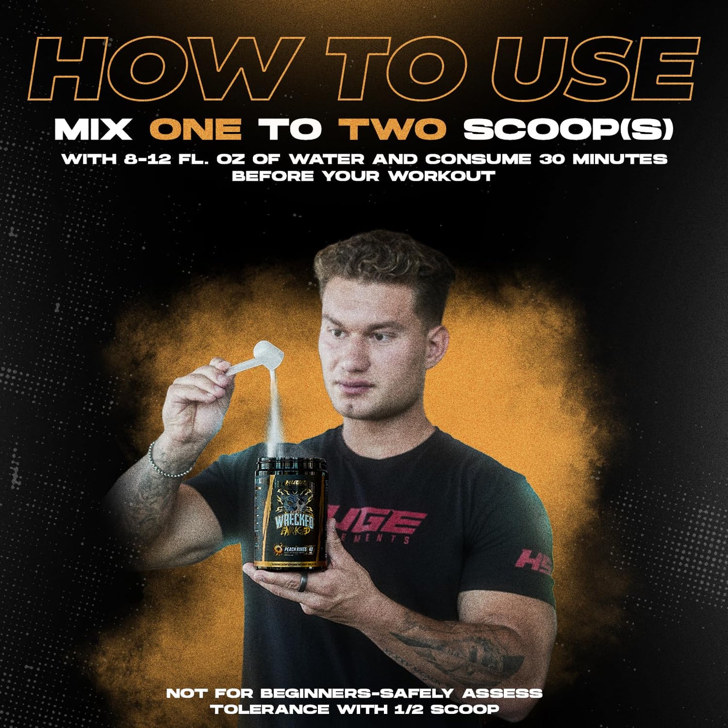 Wrecked Enraged High Stim Pre Workout - Extreme Hardcore Formula for Intense Energy, Laser Focus & Maximum Strength - Potent Stimulant Matrix - for Advanced Lifters, Not for Beginners (40 Servings)
