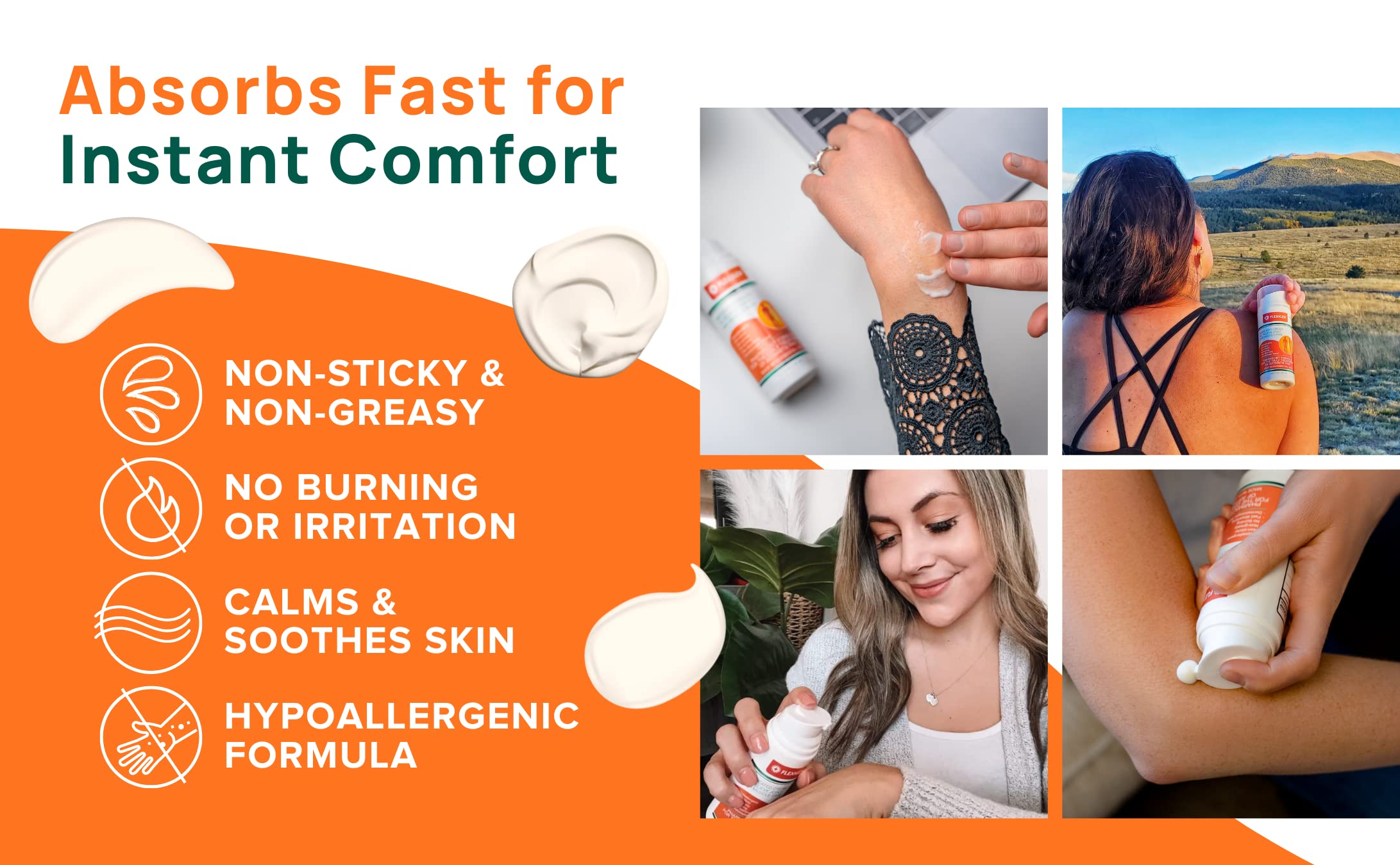 FLEXIGEN Pain Cream Lotion 3-Pack – Natural Menthol Formula with Frankincense & Essential Oils – Fast-Acting, Non-Greasy, Pleasant Scent FLEXIGEN buy australia supplements