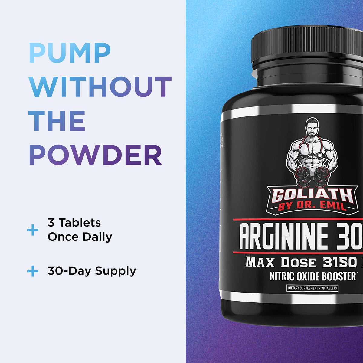 Dr. Emil - L Arginine (3150mg) Highest Capsule Dose - Nitric Oxide Supplement for Vascularity, Endurance and Heart Health DR. EMIL NUTRITION