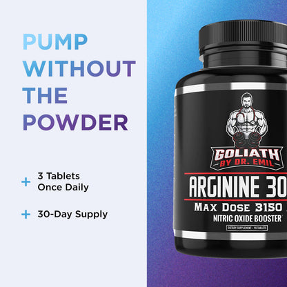Dr. Emil - L Arginine (3150mg) Highest Capsule Dose - Nitric Oxide Supplement for Vascularity, Endurance and Heart Health DR. EMIL NUTRITION