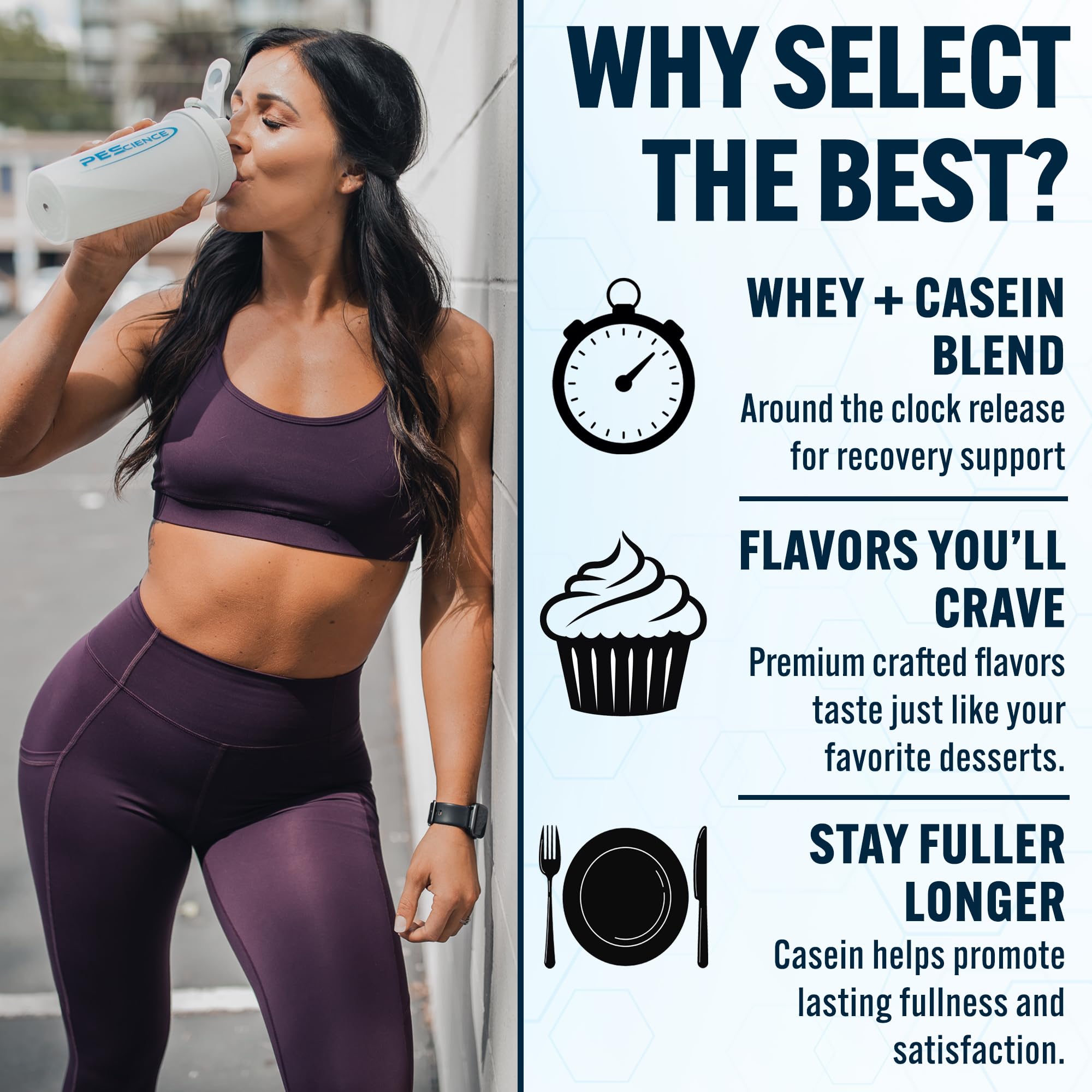 PEScience Select Protein Powder, Whey and Casein Blend, Lean Protein Powder for Women and Men, Low Calorie, Low Carb, Keto Friendly, Gluten Free, Gourmet Vanilla - 27 Servings PEScience buy australia supplements