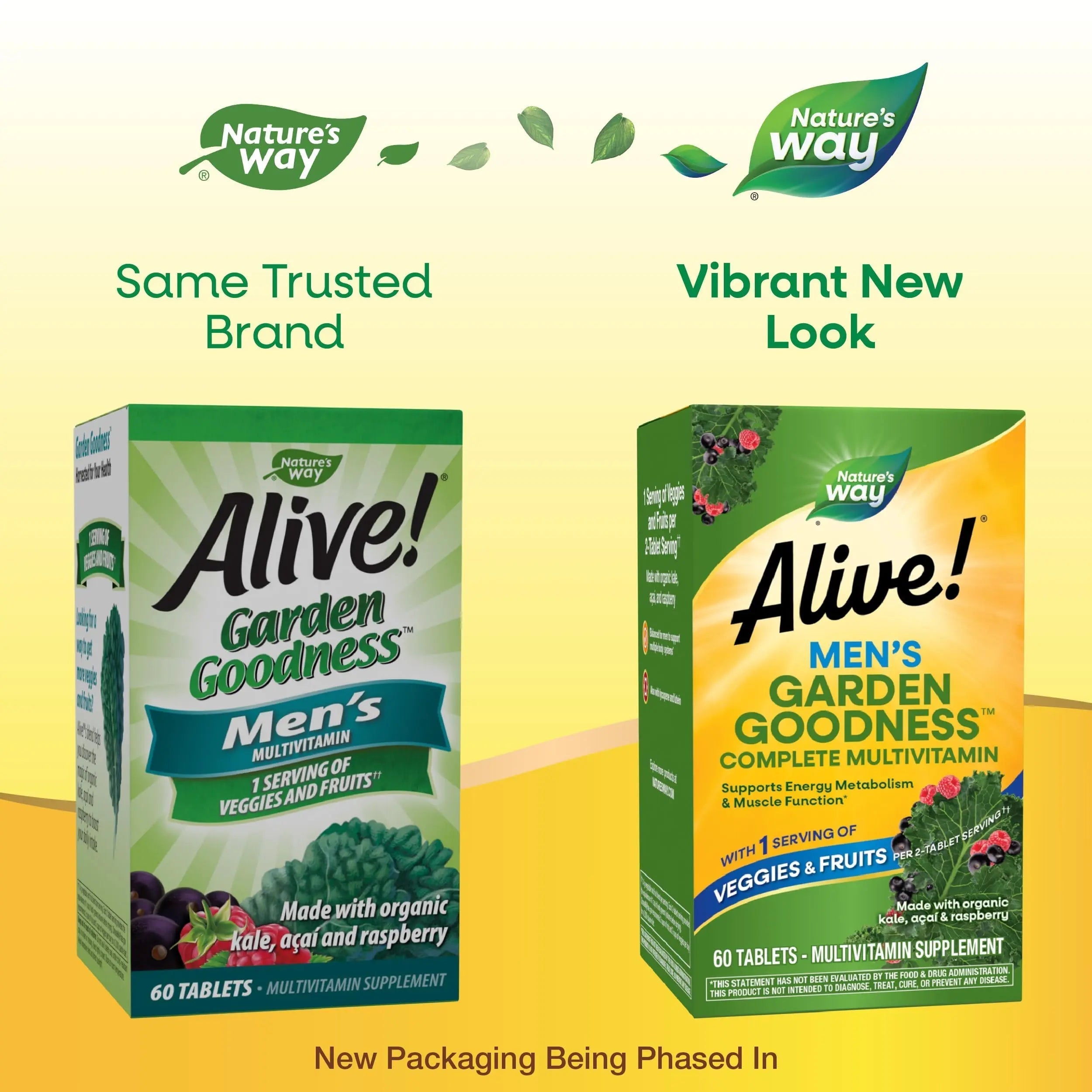 Nature's Way Alive! Garden Goodness Men's Multivitamin, Veggie & Fruit Blend (1400mg per serving), Made with Organic Kale, 60 Count Nature's Way buy australia supplements