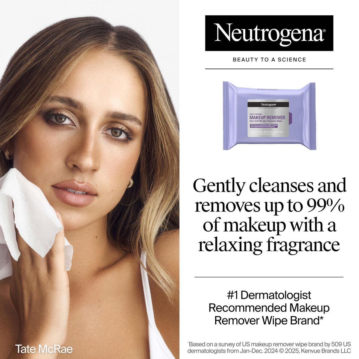 Neutrogena Night Calming Makeup Remover Face Wipes, 2 x 50 ct Neutrogena