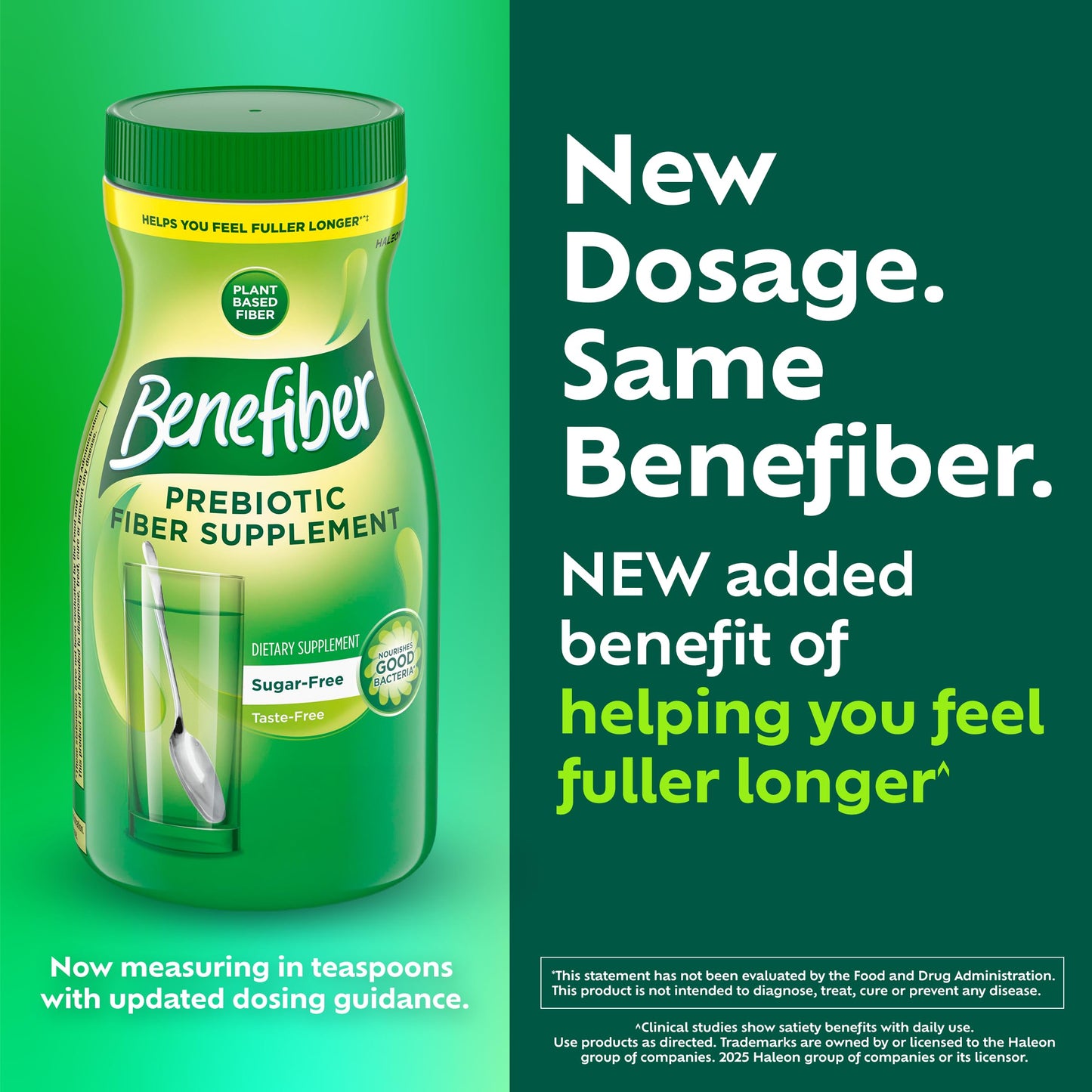 Benefiber Daily Prebiotic GLP-1 Friendly Fiber Supplement Powder for Digestive Health, Unflavored - 250 Teaspoons (17.6 Ounces) Benefiber