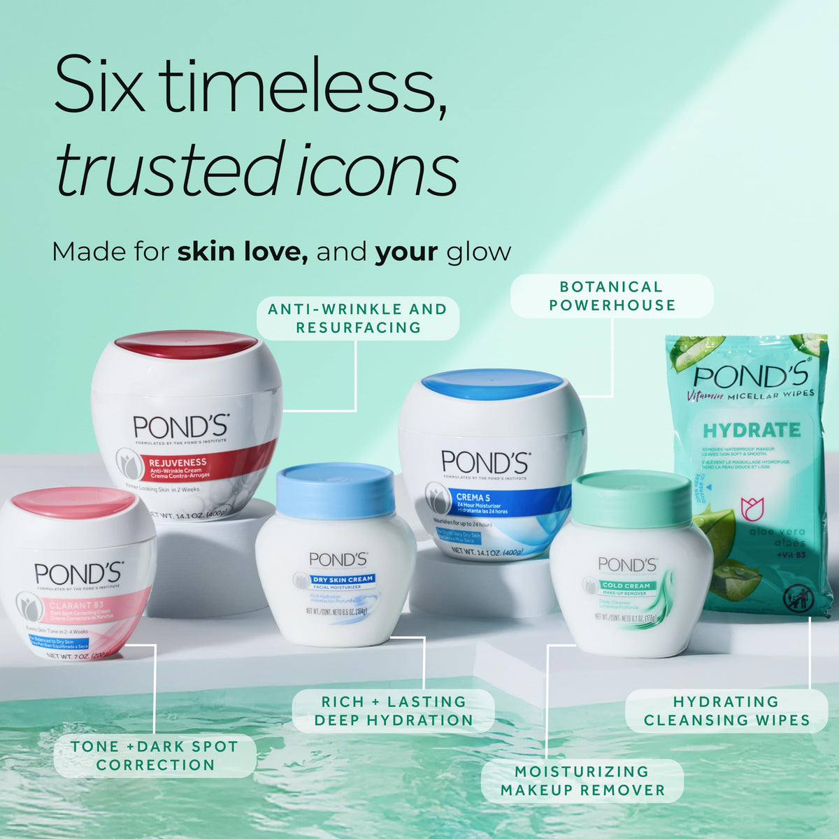 POND’S Micellar Makeup Remover Wipes, Removes Waterproof Mascara, with Aloe Vera & Vitamin B3, Alcohol-Free Facial Cleansing Wipes for Dry Skin, 25 Count POND'S
