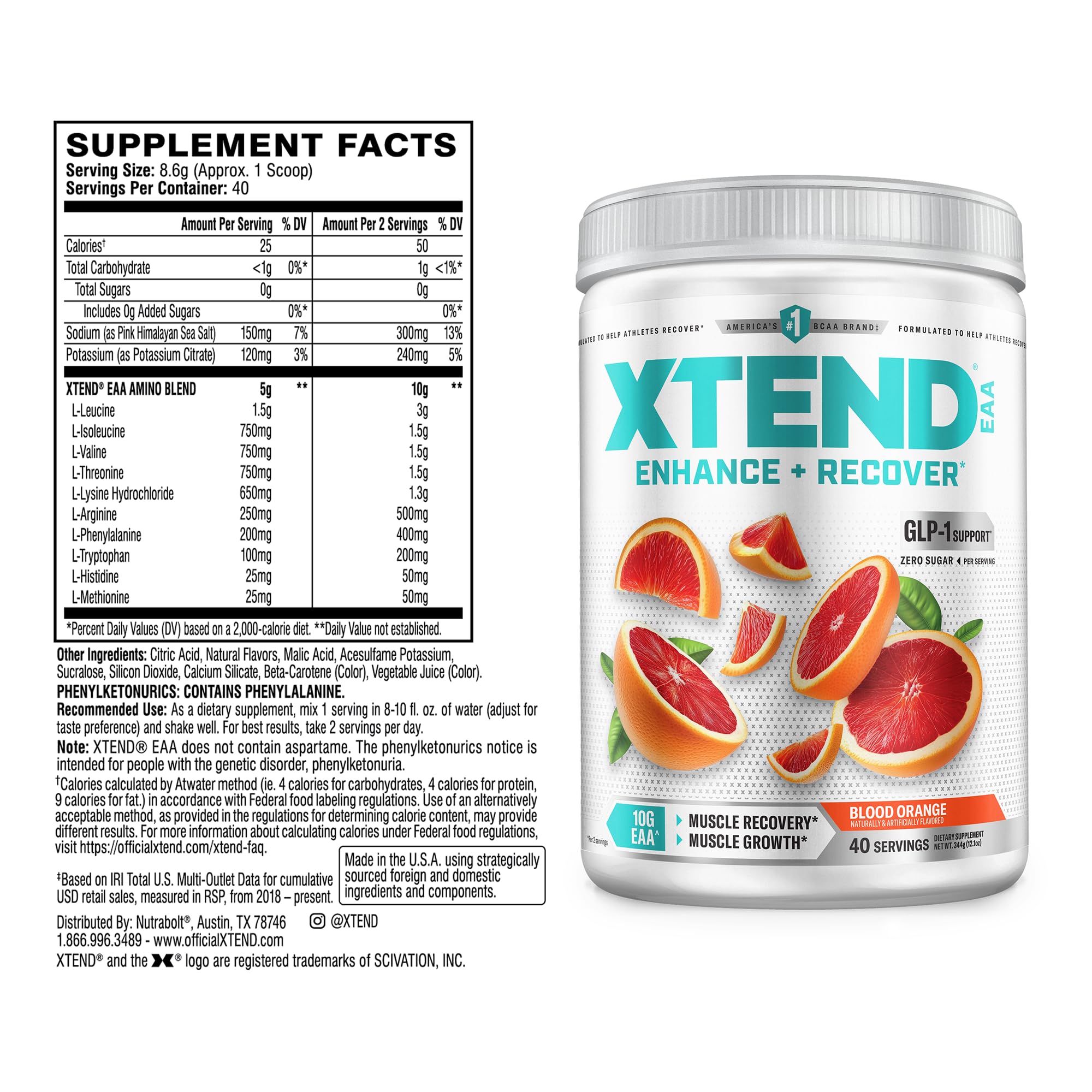 Xtend EAA + BCAA Powder for Muscle Recovery & Lean Muscle Growth, 9 Essential Amino Acids for Intra Workout or Post Workout Recovery, 10g EAAs Per 2 Servings Xtend buy australia supplements