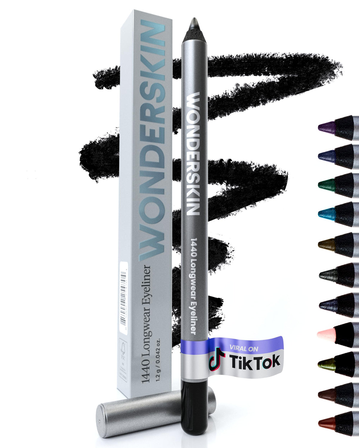 Wonderskin Eyeliner Pencil 1440 Longwear Eyeliner Waterproof & Smudge Proof Wonderskin