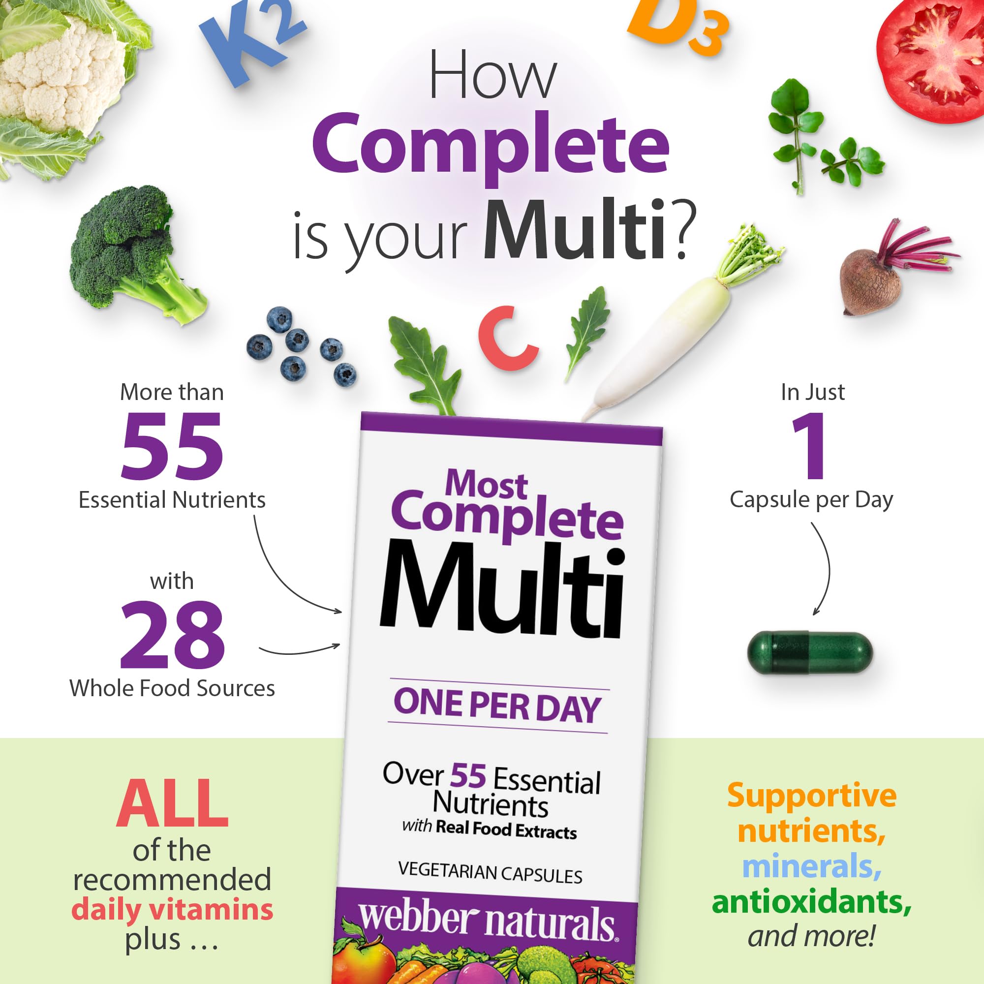 Webber Naturals Men's Most Complete Multi, 90 Vegetarian Capsules Webber Naturals buy australia supplements