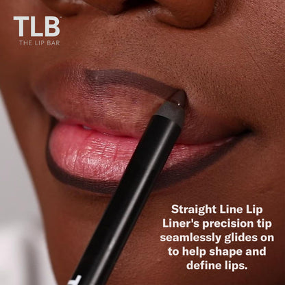 The Lip Bar - Lip Liner, Straight Living (Deep Brown) - High Pigment & Super Creamy - Smudge Proof & Water Resistant - Jojoba Oil, Aloe Vera, Coconut Oil, & Vitamin E - Vegan & Cruelty Free - .042 oz The Lip Bar
