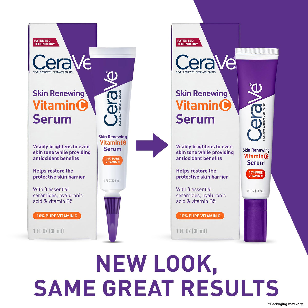 CeraVe Skin Brightening Vitamin C Serum for Face with Hyaluronic Acid, 1oz CeraVe