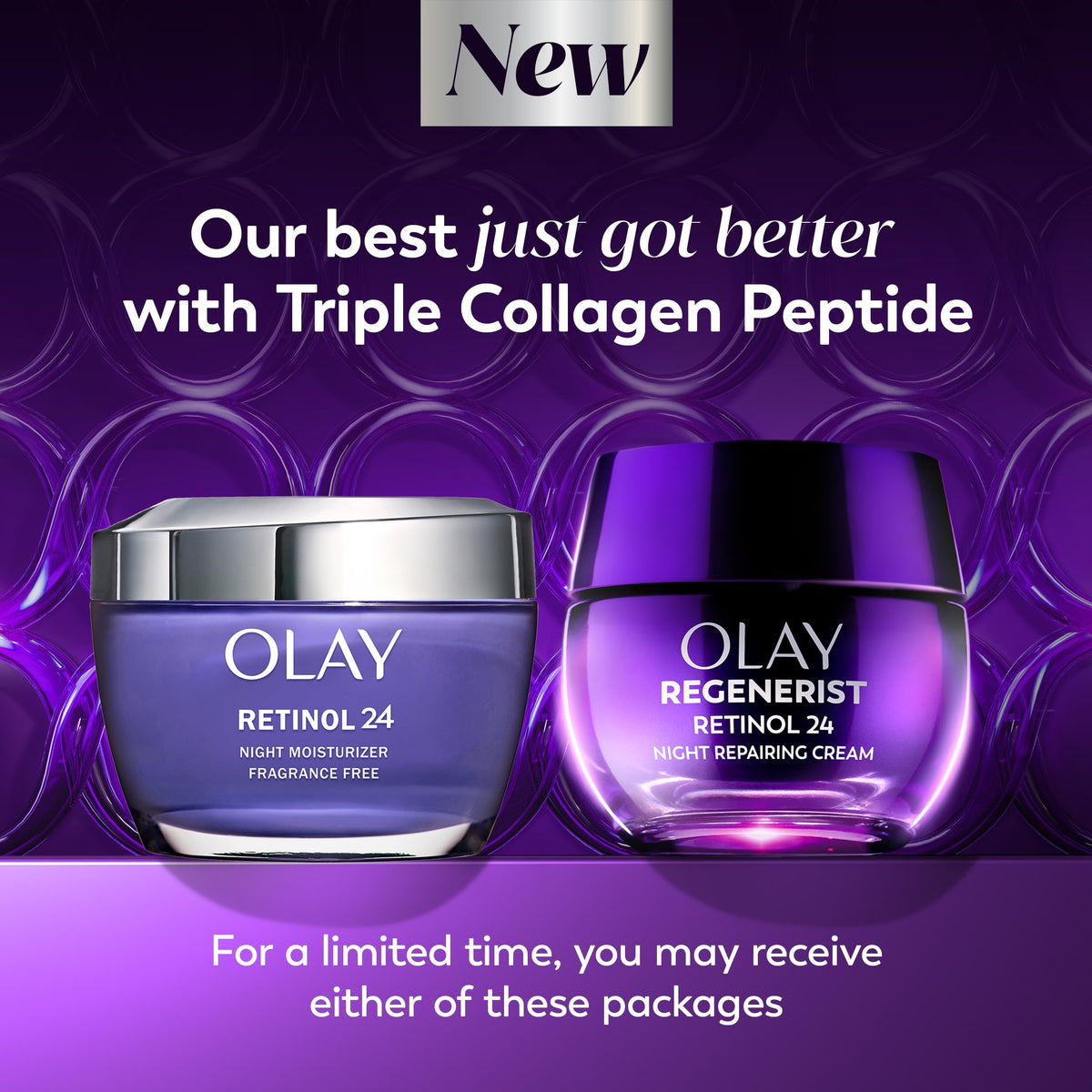 Olay Retinol Night Cream for Women, Anti-Aging Face Moisturizer, Fragrance-Free, Non Greasy - Anti-Wrinkle, Smooth Fine Lines, Hydrating Skin Care - Triple Collagen Cream, Peptide, Niacinamide, 1.7oz Olay