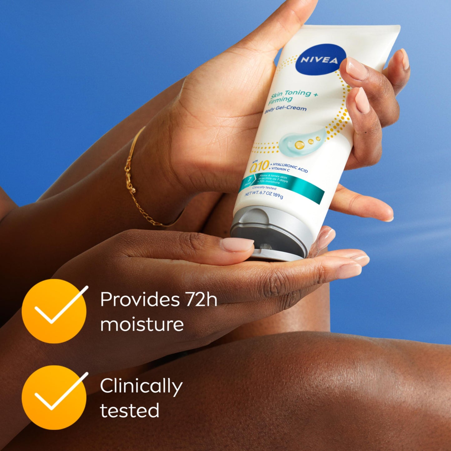 NIVEA Skin Firming & Toning Body Gel Cream with Q10, Hyaluronic Acid and Vitamin C NIVEA