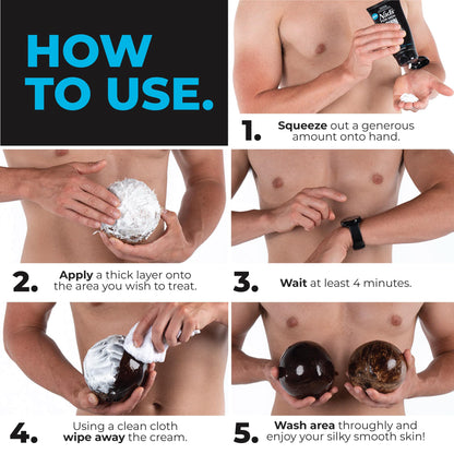 Nad's For Men Down Under Intimate Hair Removal Cream, Painless, 5.1oz Nad's For Men