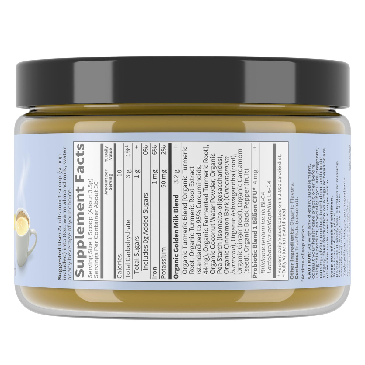 Garden of Life Organics Golden Milk Recovery & Nourishment Powder - 44mg Turmeric Curcumin (95% Curcuminoids), Ashwagandha - Organic Non-GMO Vegan & Gluten Garden of Life