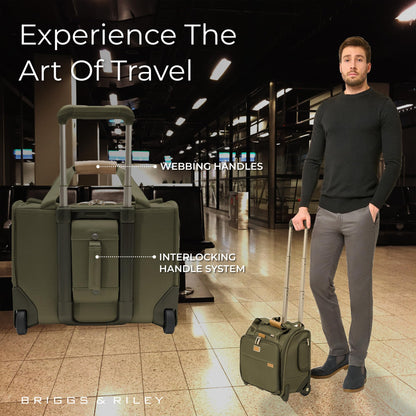Briggs & Riley Essential 22" 2-Wheel Expandable Carry On - Luggage for Travel, Suitcases with Wheels, Softside Rolling Bag for Men & Women, Self-Repairing Zipper - Baseline Collection, Black Gsupps Australia