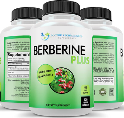 DOCTOR RECOMMENDED SUPPLEMENTS Plus 1200mg Per Serving - 120 Veggie Capsules with Royal Jelly DOCTOR RECOMMENDED SUPPLEMENTS