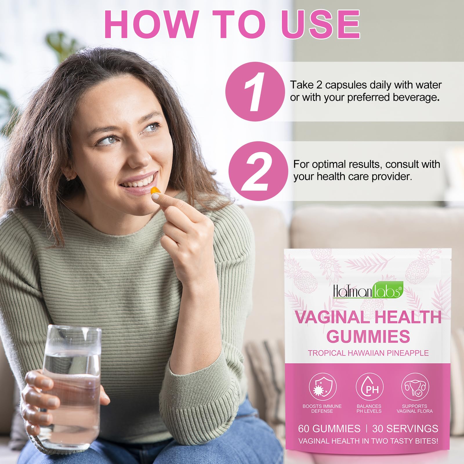 Vital Source Feminine Gummies - Feminine Balance Gummies for Women ph Natrual Famale Balance Cummie - Collagen Gummie - Pineapple PH Balance Gummie for Women Support Women’s Health - 60PCS Tooffi buy australia supplements