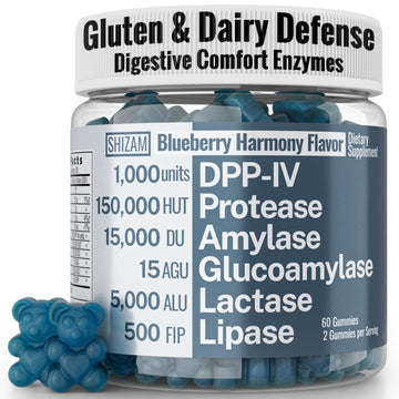 Gluten & Lactase Digestive Enzyme Gummies – Lactase Pancreatic Enzymes with DPP‑IV Lipase Gluco‑Amylase Lactase, Drops Chewables Capsules Pills Powder Supplement Alt, Pancreatic Support, for Kids SHIZAM buy australia supplements