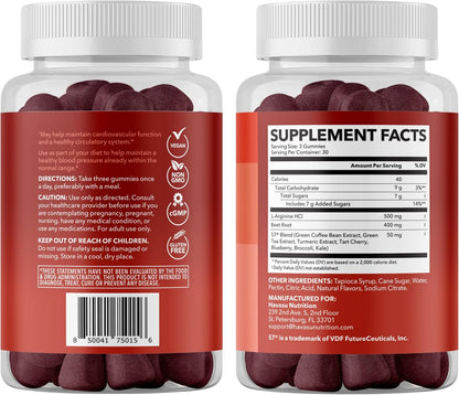 Nitric Oxide Beet Root Gummies with L-Arginine, NO Gummies, 90 Count | Vegan, Non-GMO Nitric Oxide Supplement for Energy, Endurance, and Recovery, Green Apple and Cinnamon Flavor, 30 Servings Gsupps Australia
