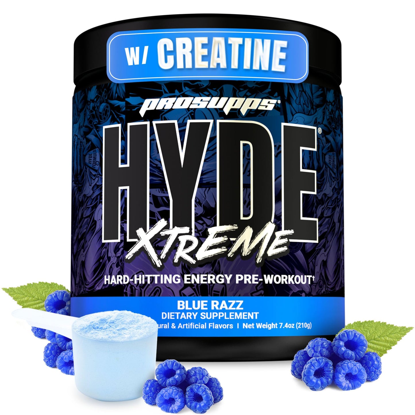 ProSupps Mr. Hyde Xtreme Pre Workout Powder with Creatine, Beta Alanine & Caffeine – Extreme Energy, Pumps, Focus & Performance - Fitness & Gym Supplements for Men & Women (Watermelon, 30 Servings)