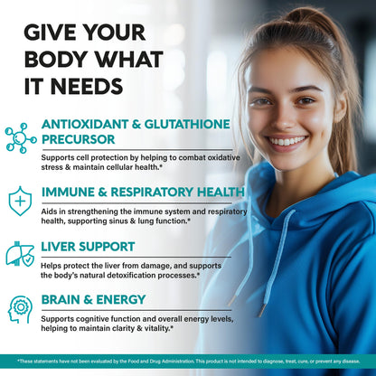 NAC Supplement | Selenium | B6 | B12 - Antioxidant, Immune Support - N Acetyl Cysteine 600 mg per Capsule, 1200 mg per Serving - Made in USA - Non-GMO, Gluten-Free NUTRAHARMONY