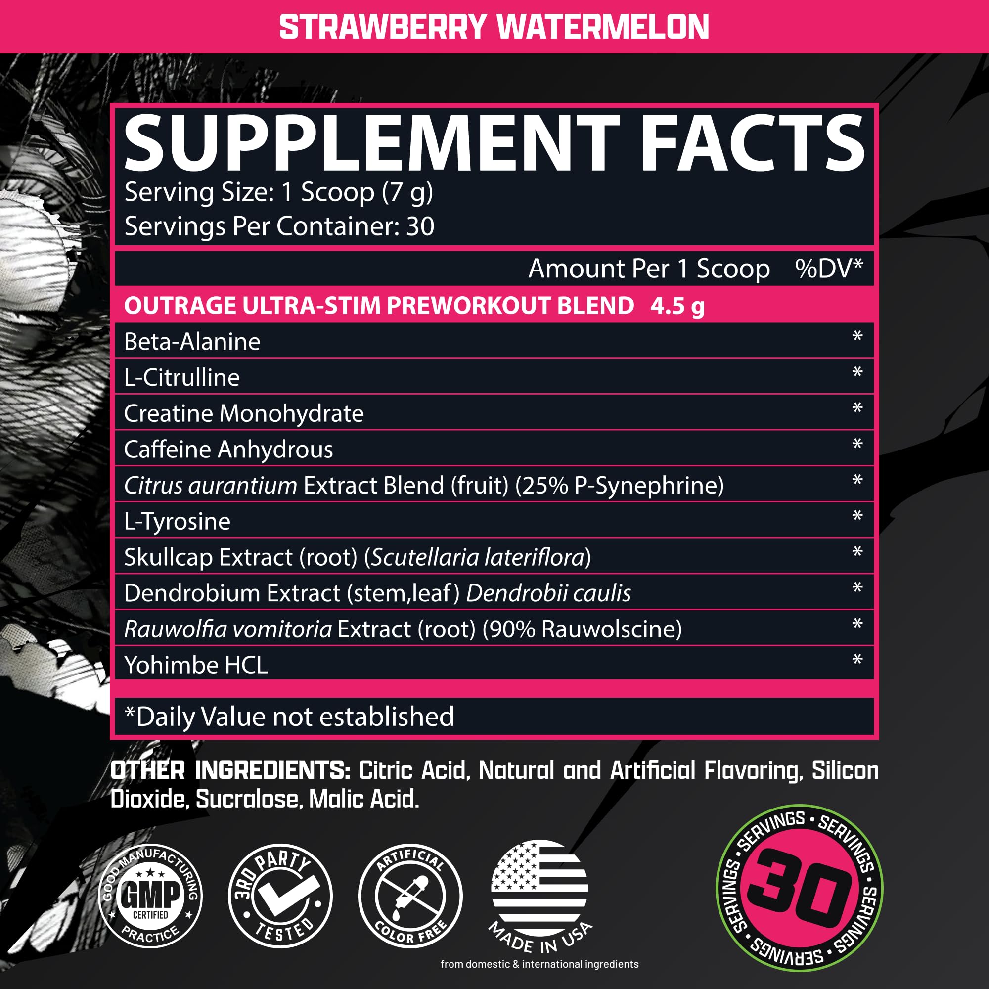 Outrage Ultra HIGH STIM Pre-Workout Powder for Men | 400mg Caffeine, L-Citrulline, Beta-Alanine, Creatine | Extreme Energy, Focus, Strength & Endurance Nutrex Research buy australia supplements