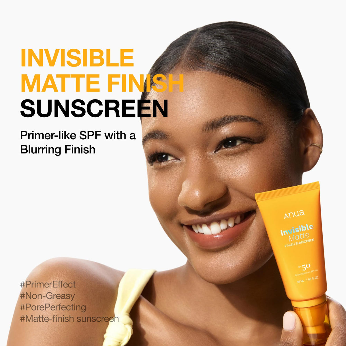 Anua Invisible Matte Finish Sunscreen, 1.69 fl.oz ANUA