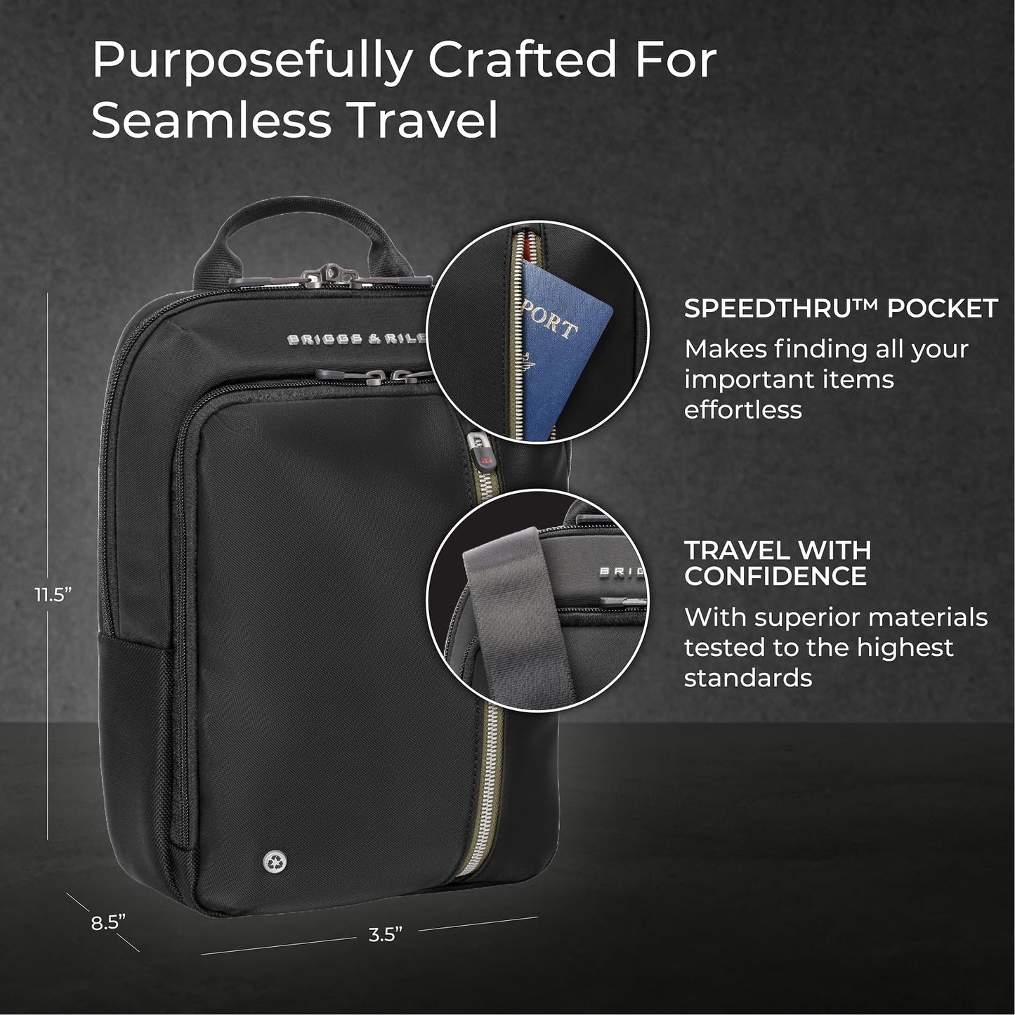 Briggs & Riley Crossbody Bag - Sling Bag for Women & Men, Adjustable Strap Gsupps Australia