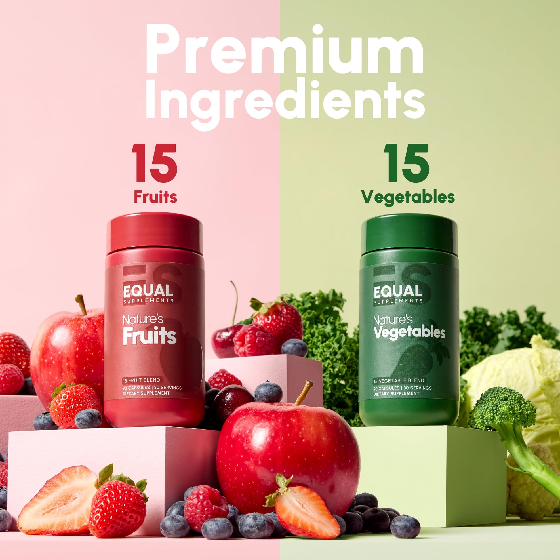 Equal Supplements Fruits and Vegetables Capsules | 2 Month Supply | GMP Certified-Manufactured in US | Fruit and Veggies Supplement for Balance | of Nature, Fruit and Vegetable Capsule for Adults Equal Supplements buy australia supplements