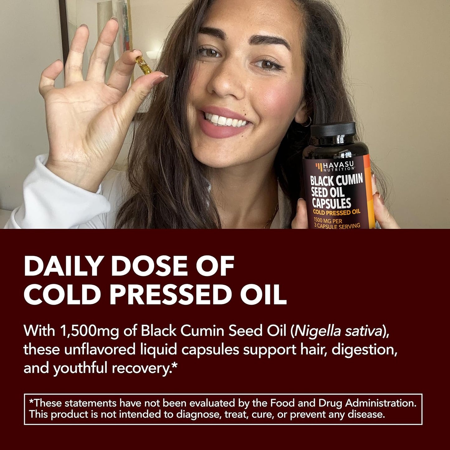 Black Seed Oil Capsules, Vegan, Non-GMO, Cold-Pressed Nigella Sativa, 90ct | 1500mg Per Serving Black Cumin Supplement for Skin Health, Immune Function, and Digestive Health, Unflavored, 30 Servings Gsupps Australia