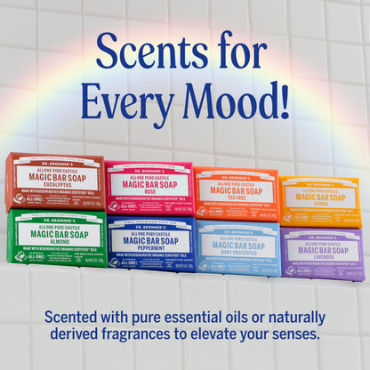 Dr. Bronner's Pure-Castile Magic Bar Soap - Made with Regenerative Organic Certified Oils - For Face, Body, Hair- Gentle on Sensitive Skin - Vegan Soap Bars for Men & Women - Lavender, 2 Pack, 5oz Dr. Bronner's