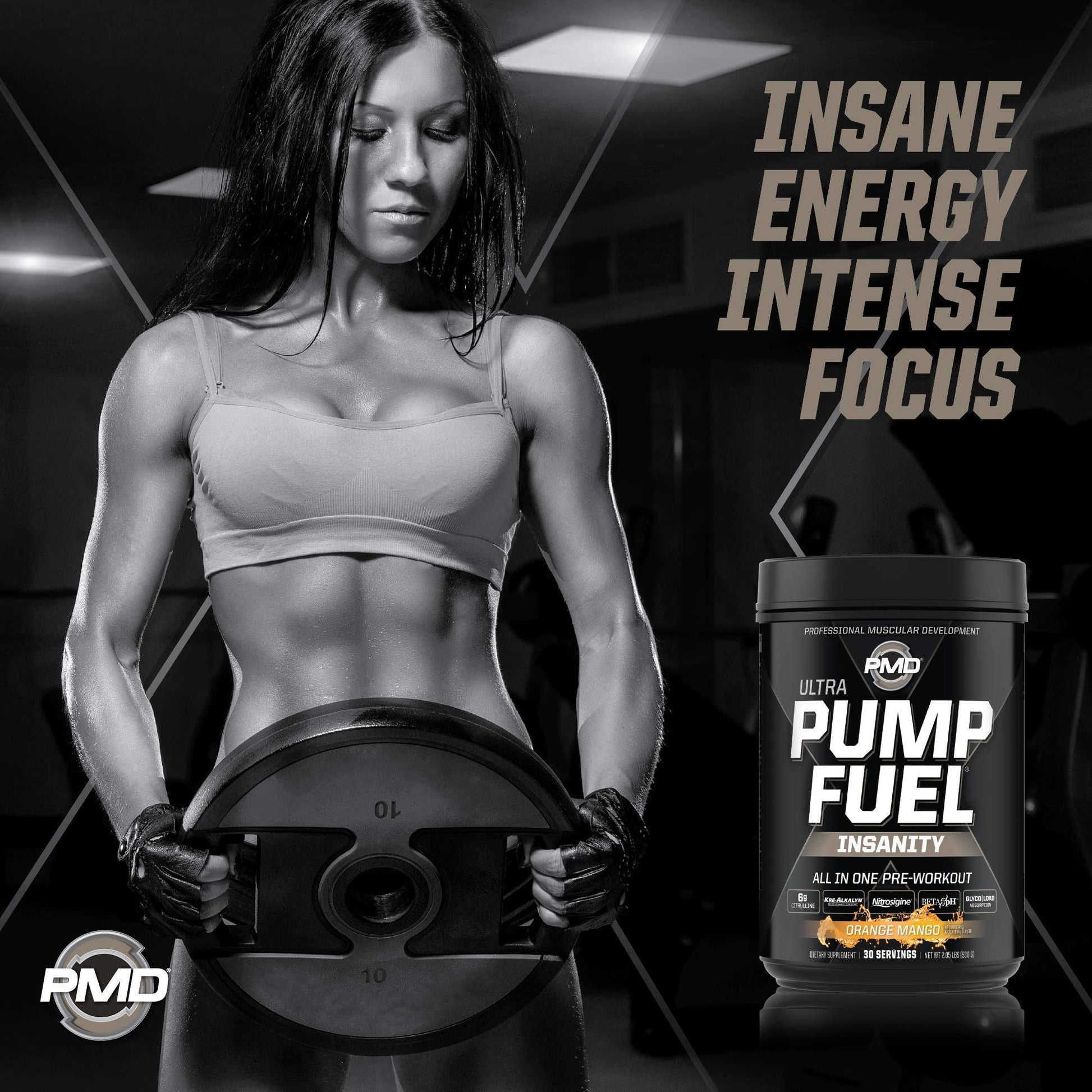 PMD Sports Ultra Pump Fuel Insanity - Pre Workout - Tropical Orange Mango (30 Servings) PMD buy australia supplements