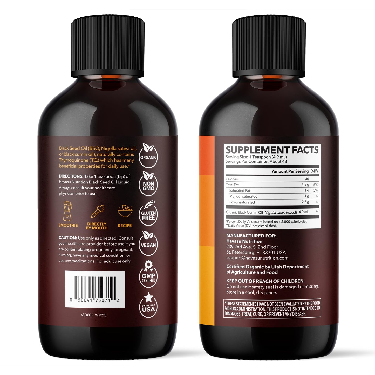 Black Seed Oil Capsules, Vegan, Non-GMO, Cold-Pressed Nigella Sativa, 90ct | 1500mg Per Serving Black Cumin Supplement for Skin Health, Immune Function, and Digestive Health, Unflavored, 30 Servings Gsupps Australia