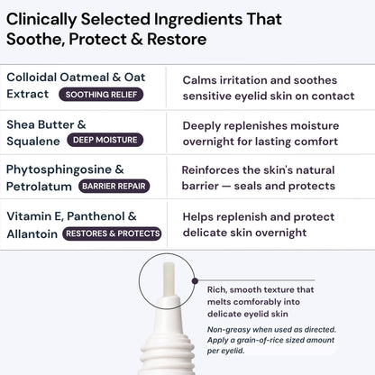 BlinkBetter BetterLids Eyelid Ointment for Dry, Itchy & Sensitive Eyelids – Deep-Moisturising Oat Complex with Shea Butter & Panthenol to Hydrate, Nourish & Soothe Delicate Eyelid Skin – 0.34 oz BlinkBetter