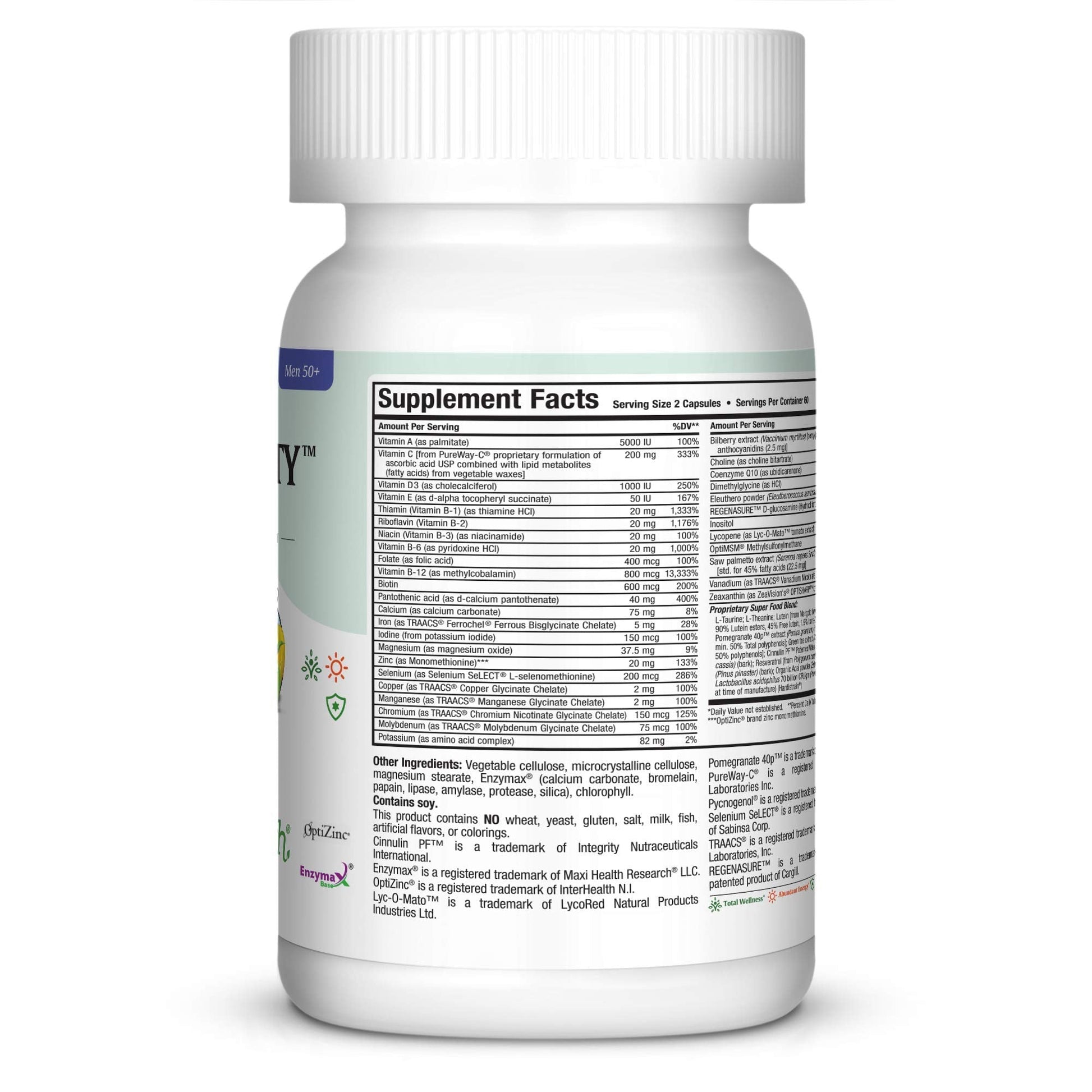 Mens Multivitamin 50 Plus – Daily Multivitamin for Men Over 50 with Vitamin B12, A, D, C, Zinc, Magnesium & More – Energy, Immune & Heart Support Mens Multi Vitamins - Non-GMO – 120 Capsules Maxi Health buy australia supplements