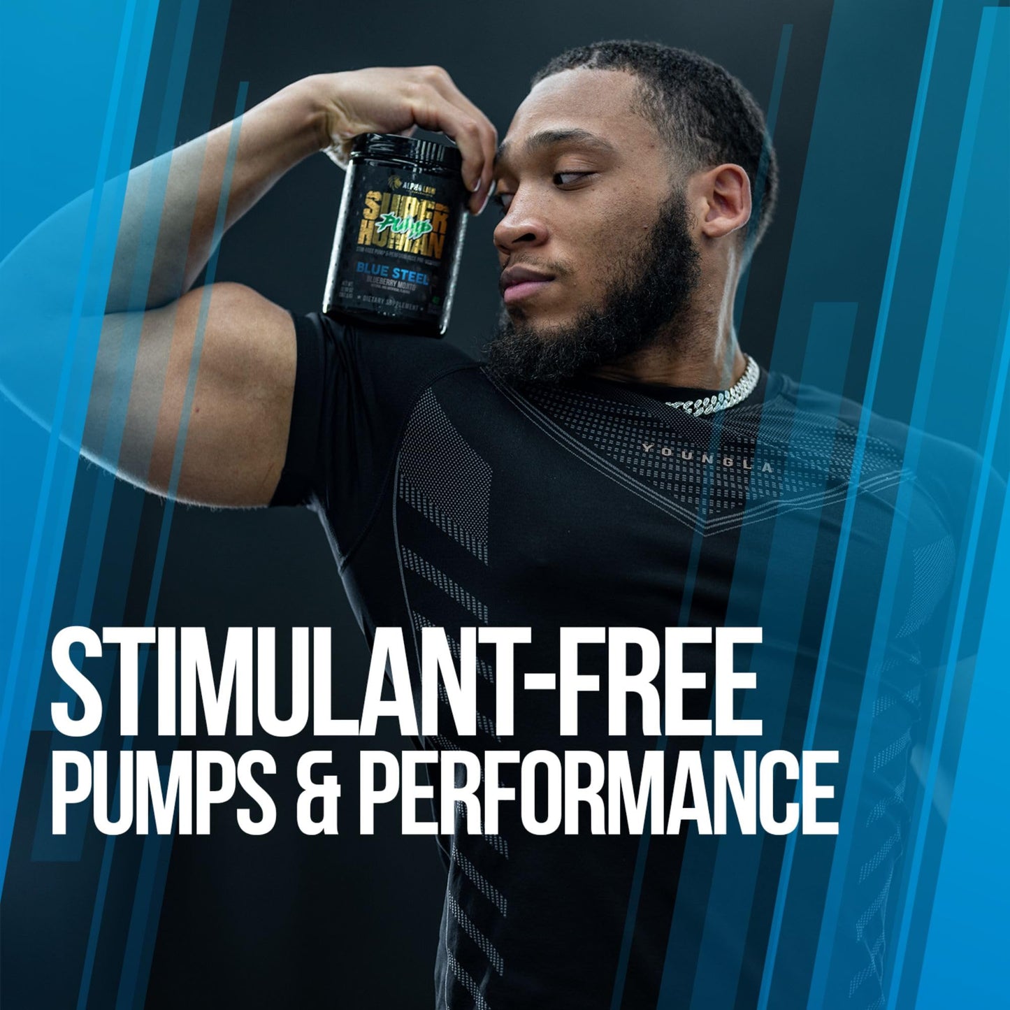 ALPHA LION Superhuman Pump Pre Workout Powder, Nootropic Caffeine & Stim Free Preworkout Supplement, Nitric Oxide Booster, Muscle Gainer, Energy & Focus (42 Servings, Mango Veiniac Flavor)
