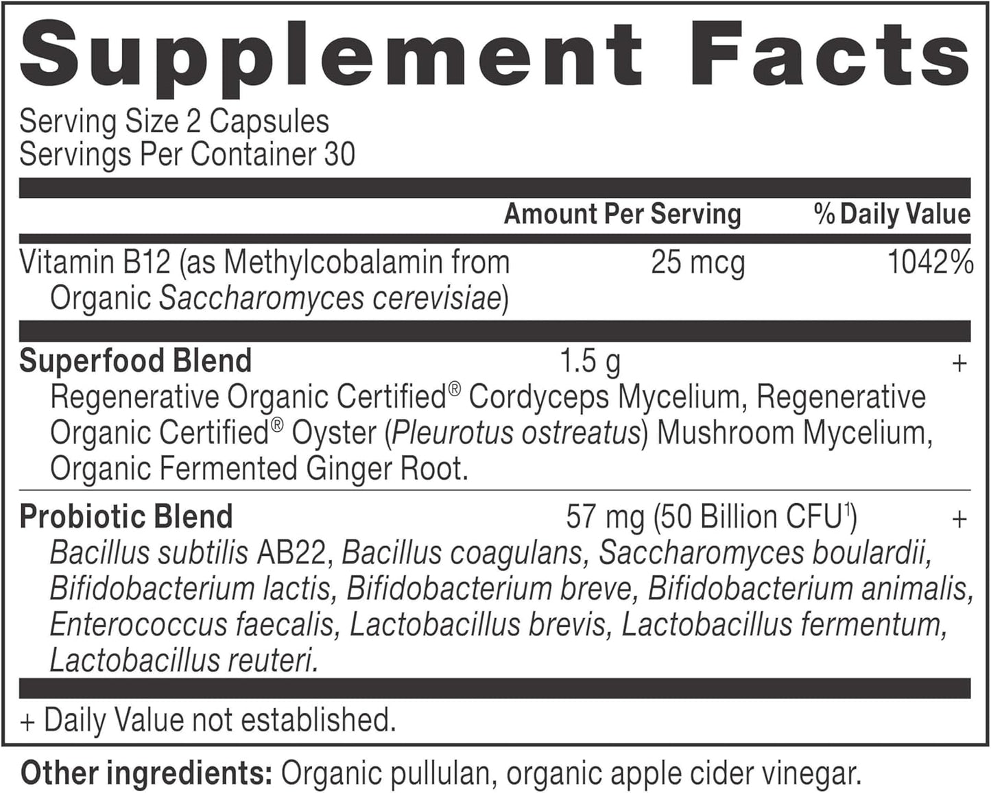 Ancient Nutrition Regenerative Organic Certified Probiotics for Metabolism Support, Healthy Digestion and Immune System Function Support, 50 Billion CFUs* Per Serving, 60 Count Gsupps Australia
