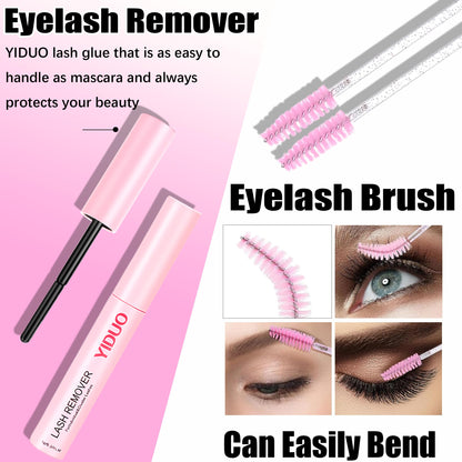 YIDUO 4 Styles Lash Clusters Kit 60D+80D+100D+150D Volume Clusters Lashes Extensions Kit with 2 X Bond and Seal 10-18mm Wispy D Curvature Full Individual Eyelash Extensions Kit DIY at Home Easily YIDUO
