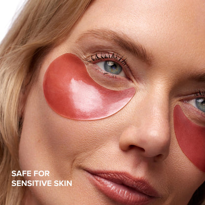 DRMTLGY Brightening Eye Masks – Biodegradable Hydrogel Under Eye Patches with Caffeine, Peptides, Hyaluronic Acid & Niacinamide DRMTLGY