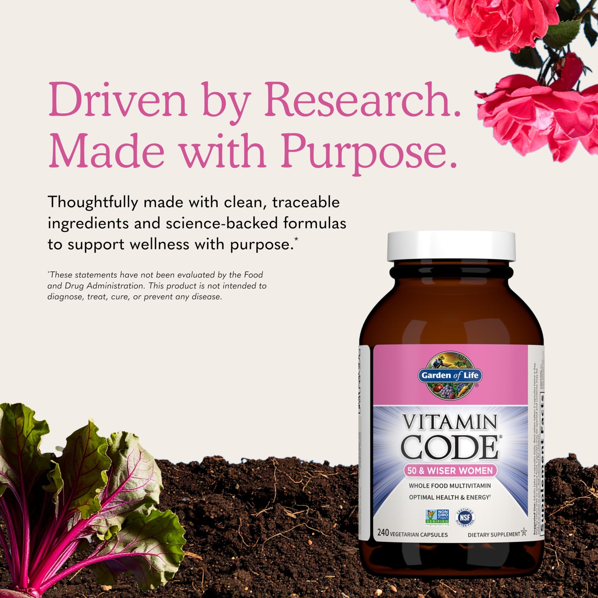 Garden Of Life, Vitamin Code 50 Wiser Womens Multi 120 Organic, 120 Count Gsupps Australia