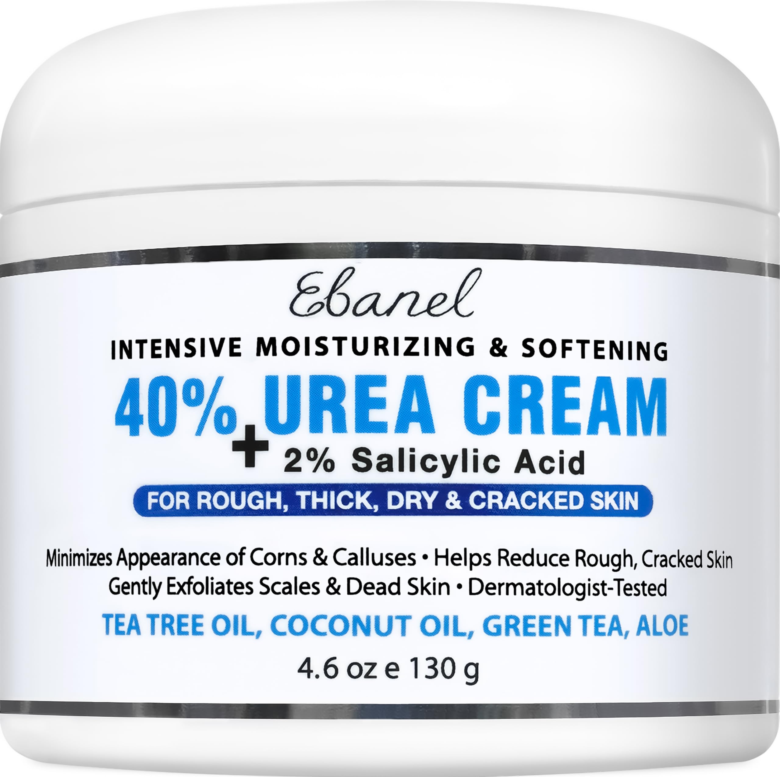 Ebanel Urea Cream 40% plus Salicylic Acid 2%, Foot Cream for Dry Cracked Heels Feet Knees Elbows Hands, Foot Dead Skin Cuticle Callus Remover Toenail Softener, Keratolytic Skin Barrier Repair Ebanel buy australia supplements