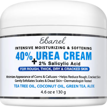 Ebanel Urea Cream 40% plus Salicylic Acid 2%, Foot Cream for Dry Cracked Heels Feet Knees Elbows Hands, Foot Dead Skin Cuticle Callus Remover Toenail Softener, Keratolytic Skin Barrier Repair Ebanel buy australia supplements