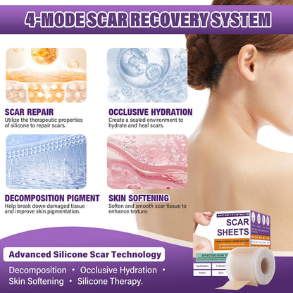 Silicone Scar Sheets, Medical Grade Silicone Scar Tape for Old & New Scars PSECICI
