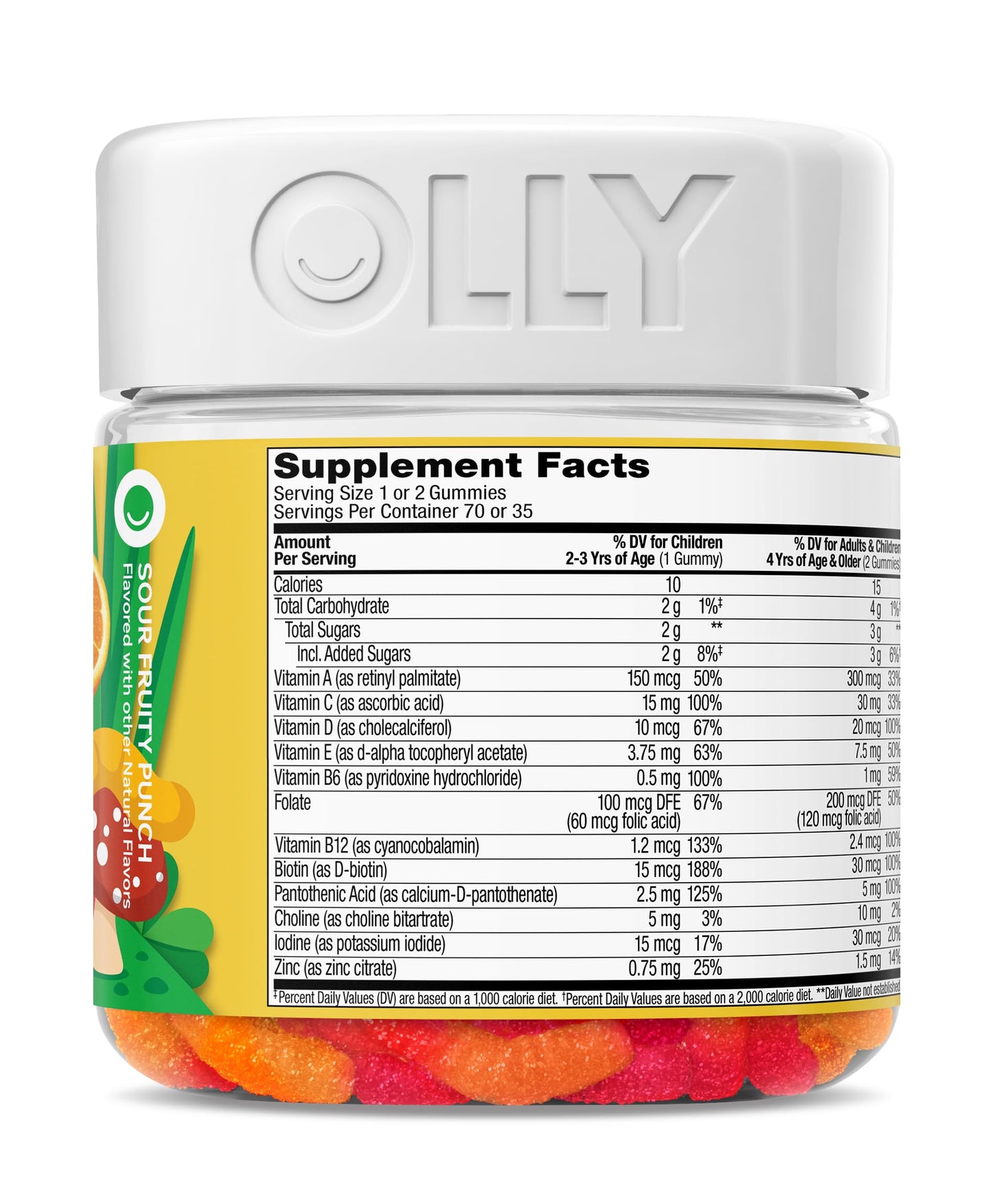 OLLY Kids Multivitamin Gummy Worms, Overall Health and Immune Support, Vitamins and Minerals A, C, D, E, Bs and Zinc, Chewable Supplement OLLY