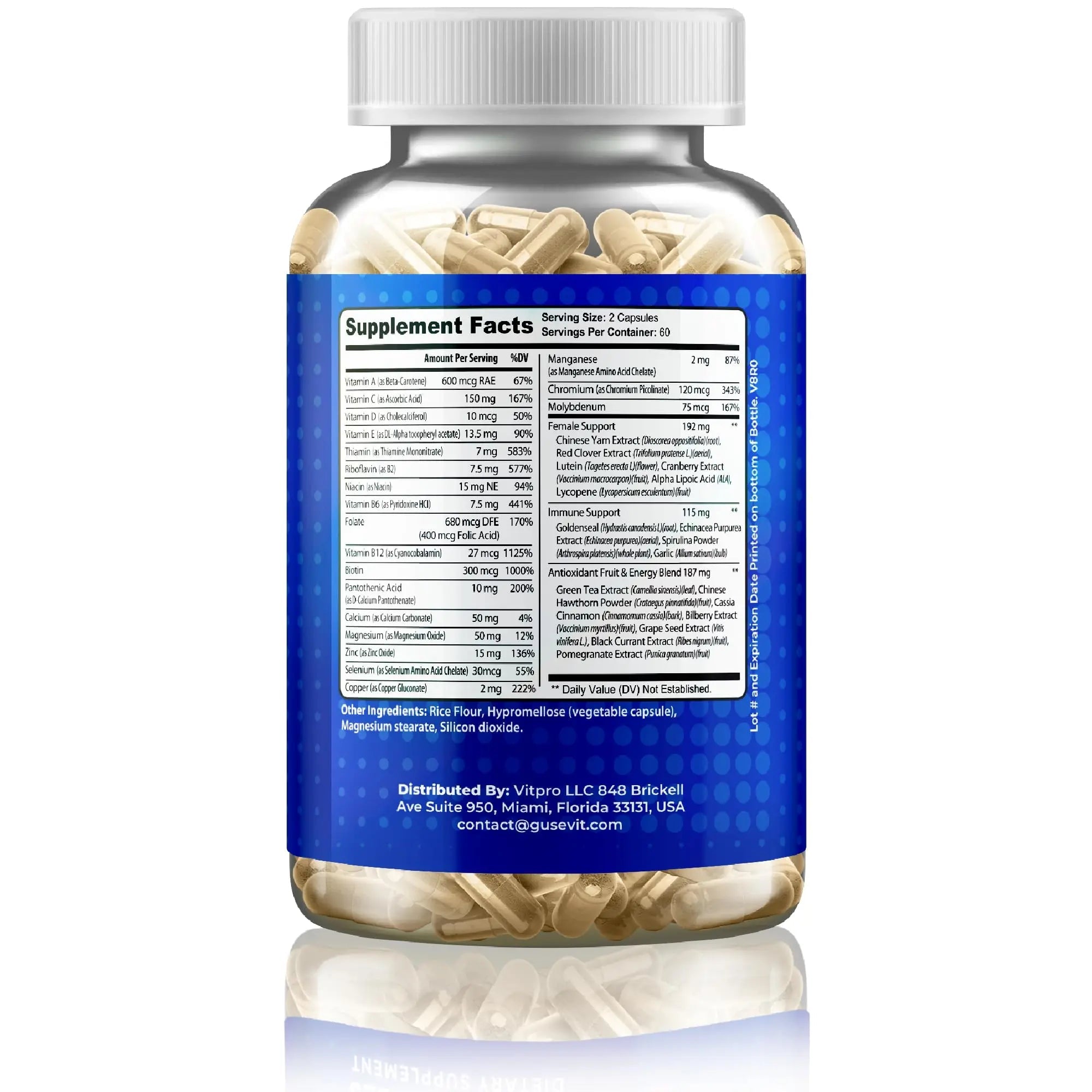 Gusevit 37-in-1 Women's Multivitamin for Immune & Stress Support, Energy Booster, Bone & Skin Health & Hair Growth | Gusevit buy australia supplements