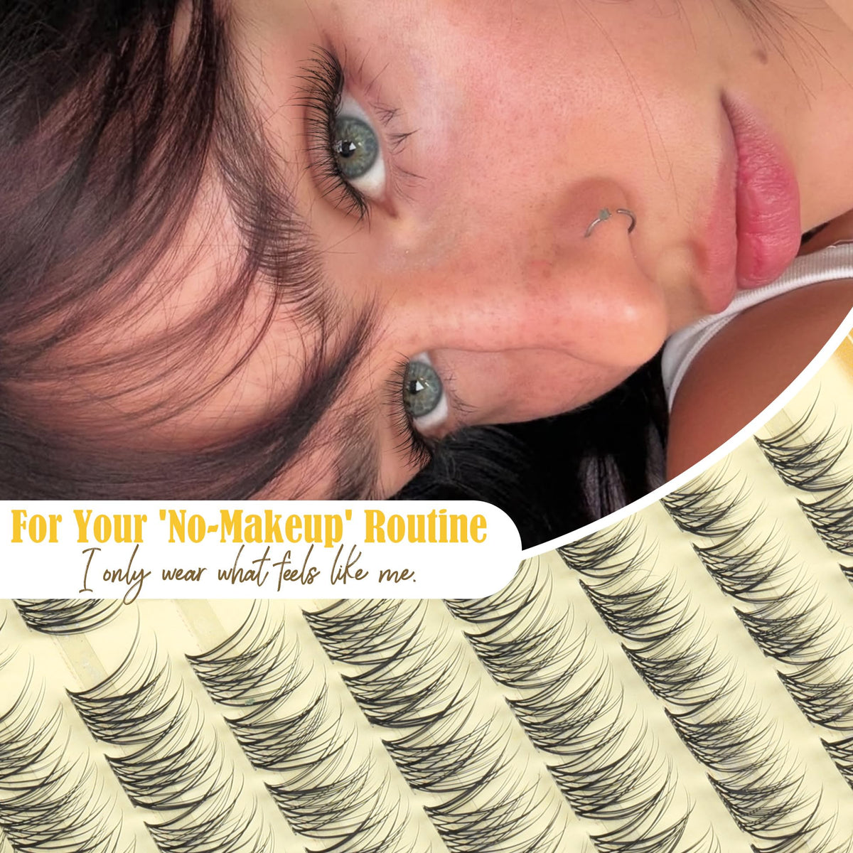 Short Lash Clusters Natural Cluster Eyelash Extensions 8-10-12MM Clear Band Cluster Lashes Extensions Wispy Individual Lashes CC-Curly Eyelash Clusters Pestañas Postizas Naturales 144Pcs DIY Lashes Mavphnee