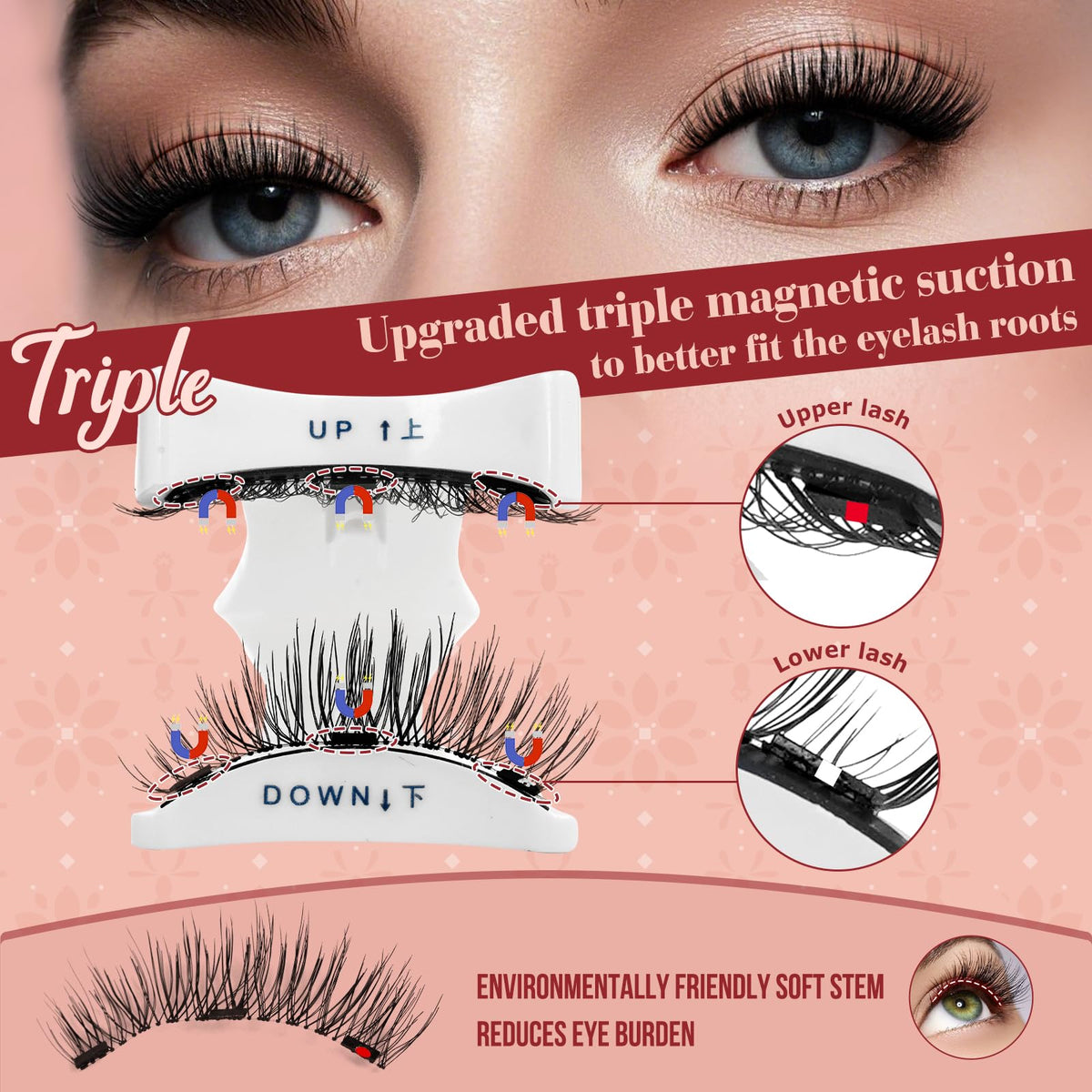 Higu clace Magnetic Eyelashes with Applicator Reusable Magnetic Lashes(A11) Higu clace