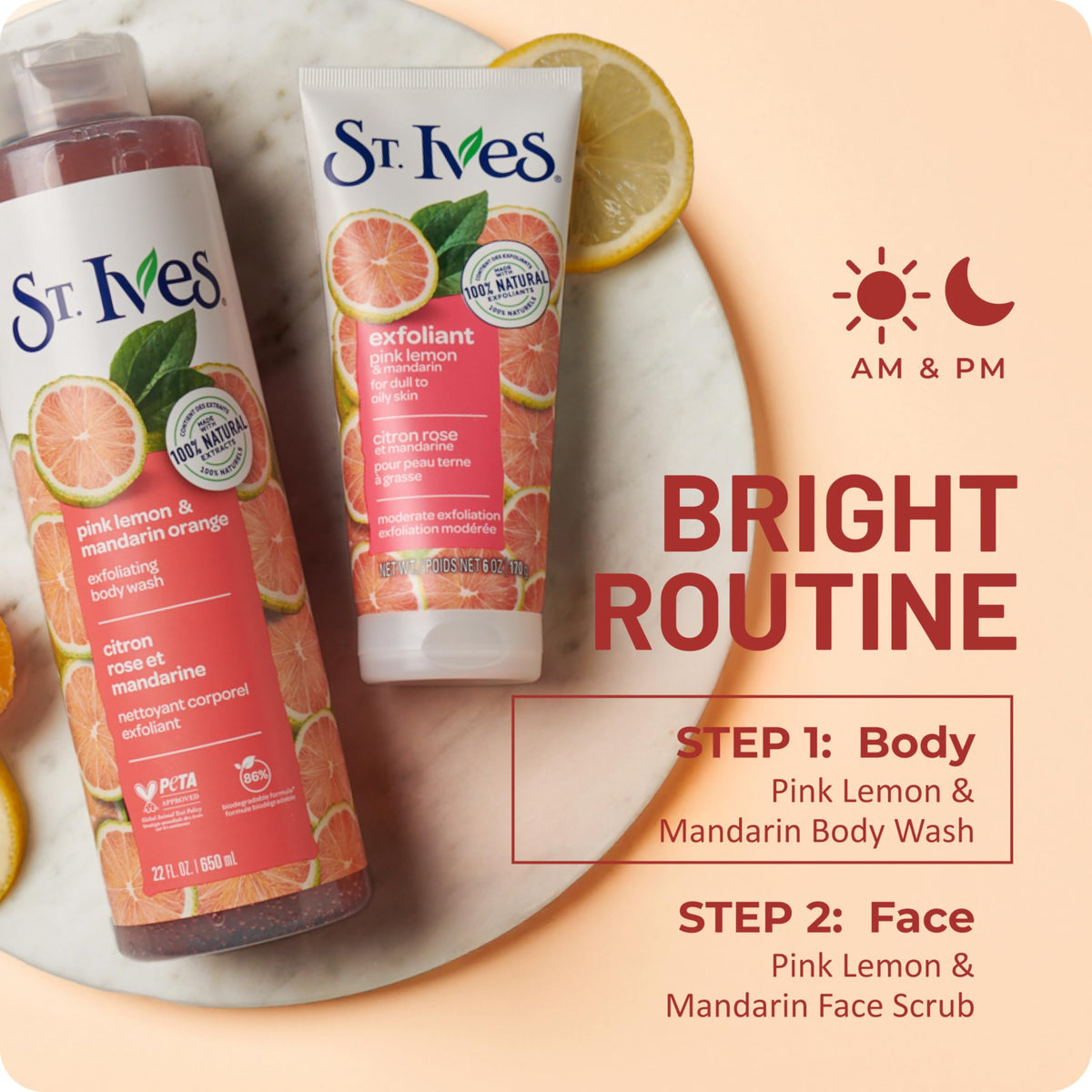 St. Ives Body Wash Pink Lemon and Mandarin Orange 22 Ounce St. Ives